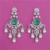 American Diamond Moti Earring With Rhodium Plating