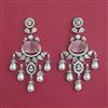 American Diamond Moti Earring With Rhodium Plating