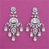 American Diamond Moti Earring With Rhodium Plating