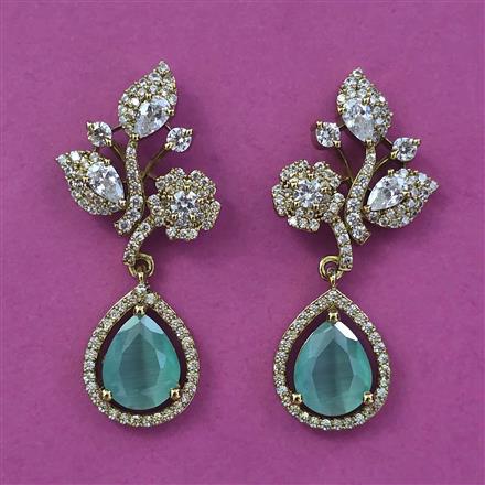 Cubic Zirconia Classic Earring With Mehndi Plating