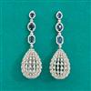 American Diamond Classic Earring With Rhodium Plating