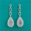 American Diamond Classic Earring With Rhodium Plating
