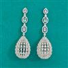American Diamond Classic Earring With Rhodium Plating