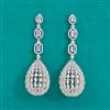 American Diamond Classic Earring With Rhodium Plating