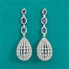 American Diamond Classic Earring With Rhodium Plating