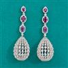 American Diamond Classic Earring With Rhodium Plating