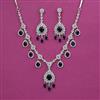 American Diamond Classic Necklace With Rhodium Plating