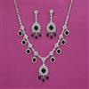 American Diamond Classic Necklace With Rhodium Plating