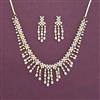 American Diamond Classic Necklace With 2 Tone Plating