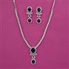 American Diamond Classic Necklace With Rhodium Plating