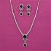 American Diamond Classic Necklace With Rhodium Plating