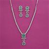 American Diamond Classic Necklace With Rhodium Plating