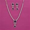 American Diamond Classic Necklace With Rhodium Plating