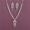 American Diamond Classic Necklace With Mehndi Plating