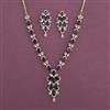 American Diamond Classic Necklace With Mehndi Plating