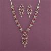 American Diamond Classic Necklace With Mehndi Plating