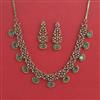 American Diamond Classic Necklace With Mehndi Plating