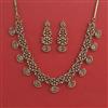 American Diamond Classic Necklace With Mehndi Plating