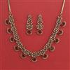 American Diamond Classic Necklace With Mehndi Plating