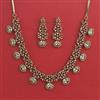 American Diamond Classic Necklace With Mehndi Plating