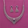 American Diamond Classic Necklace With Rhodium Plating