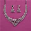 American Diamond Classic Necklace With Rhodium Plating