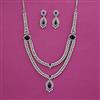 American Diamond Classic Necklace With Rhodium Plating
