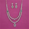 American Diamond Classic Necklace With Rhodium Plating
