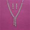 American Diamond Classic Necklace With Rhodium Plating