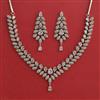 American Diamond Classic Necklace With Rhodium Plating
