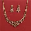 American Diamond Classic Necklace With 2 Tone Plating Rhodium Plating