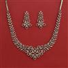 American Diamond Classic Necklace With 2 Tone Plating Rhodium Plating