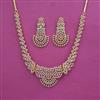 American Diamond Classic Necklace With Mehndi Plating 2 Tone Plating Rhodium Plating
