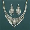 American Diamond Classic Necklace With 2 Tone Plating