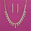 American Diamond Delicate Necklace With 2 Tone Plating Rhodium Plating