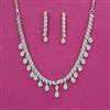 American Diamond Delicate Necklace With 2 Tone Plating Rhodium Plating
