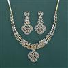 American Diamond Classic Necklace With 2 Tone Plating