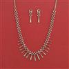 American Diamond Classic Necklace With 2 Tone Plating Rhodium Plating
