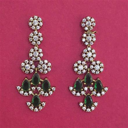 Cubic Zirconia Classic Earring With Mehndi Plating