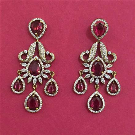 Cubic Zirconia Classic Earring With Mehndi Plating