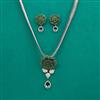 American Diamond Classic Pendant Set with Black Plating