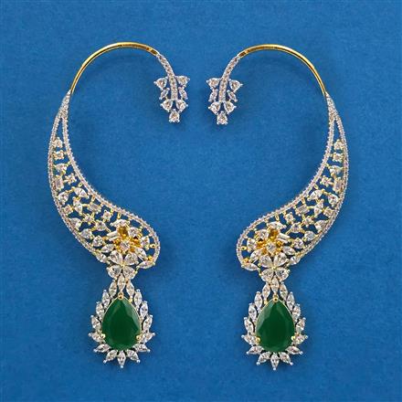 American Diamond Earcuff with 2 Tone Plating