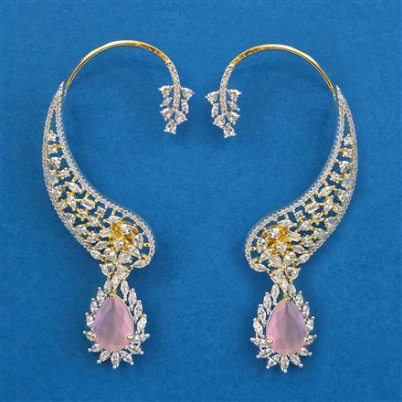 American Diamond Earcuff with 2 Tone Plating