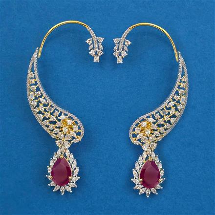 American Diamond Earcuff with 2 Tone Plating