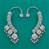 American Diamond Earcuff with Rhodium Plating