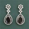 American Diamond Classic Earring with Rhodium Plating