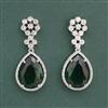 American Diamond Classic Earring with Rhodium Plating