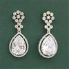 American Diamond Classic Earring with Rhodium Plating