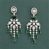 American Diamond Classic Earring with Rhodium Plating