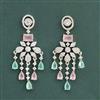 American Diamond Classic Earring with Rhodium Plating